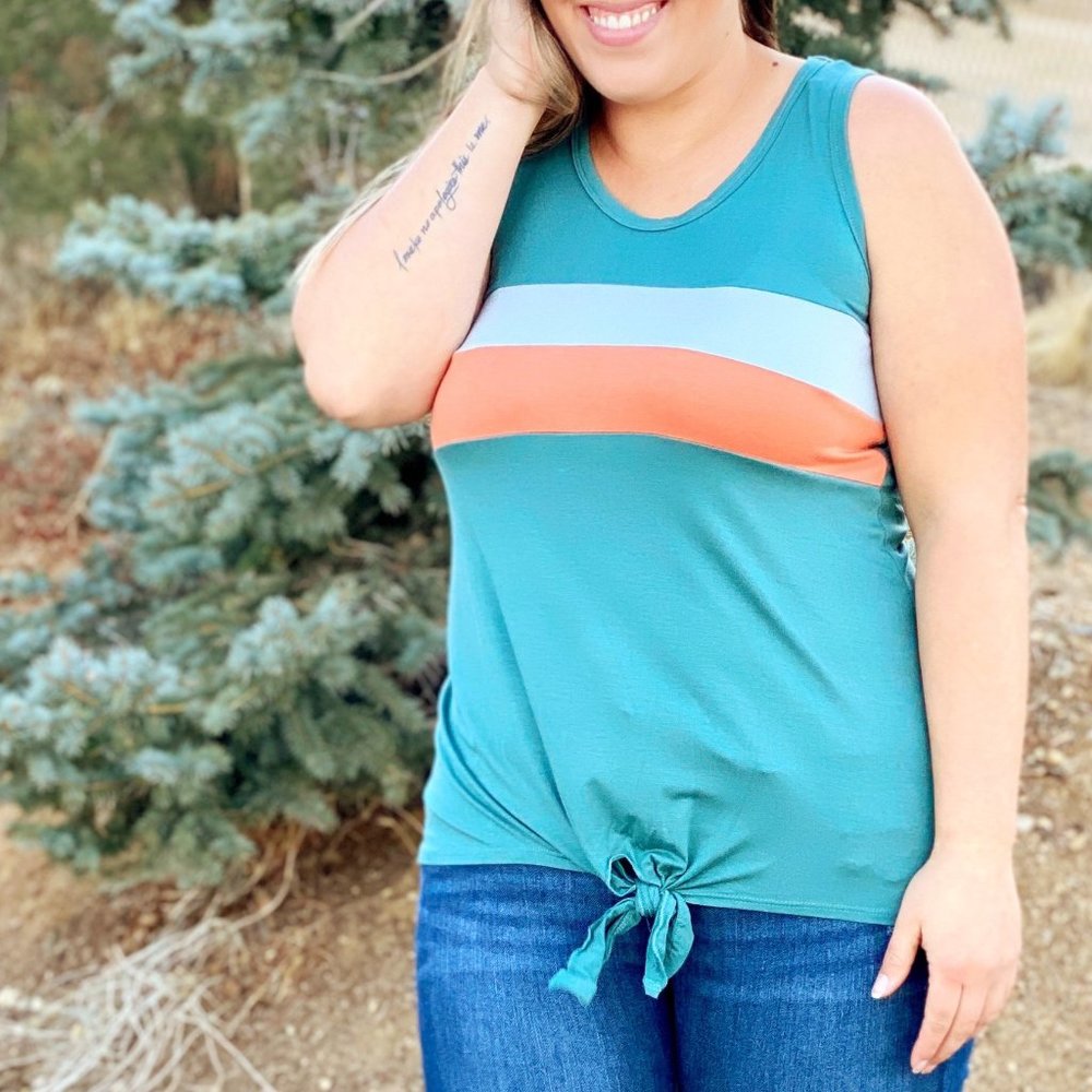 Keep Your Stripes Close In Slate Blue